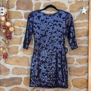 NWT navy sparkly fitted dress